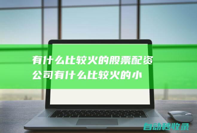有什么比較火的股票配資公司有什么比較火的小